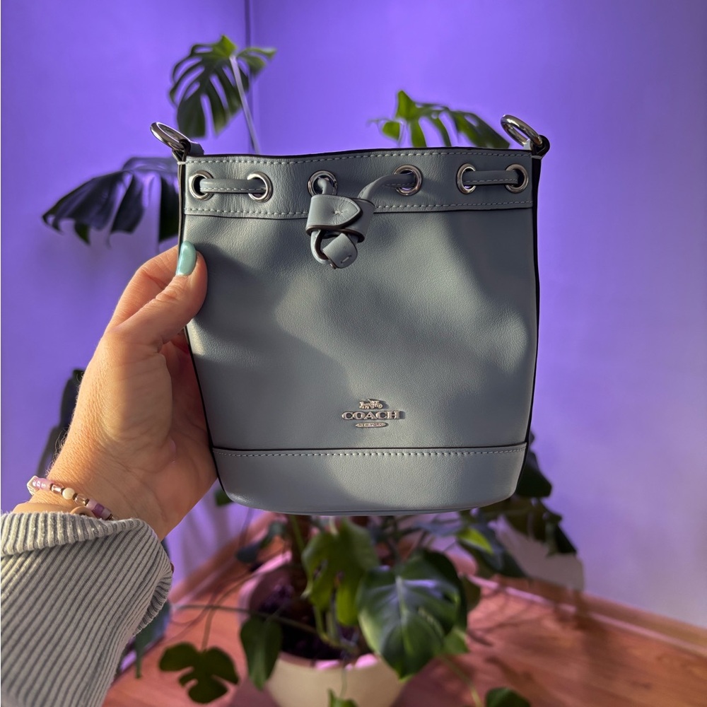Coach Mini blue crossbody bucket